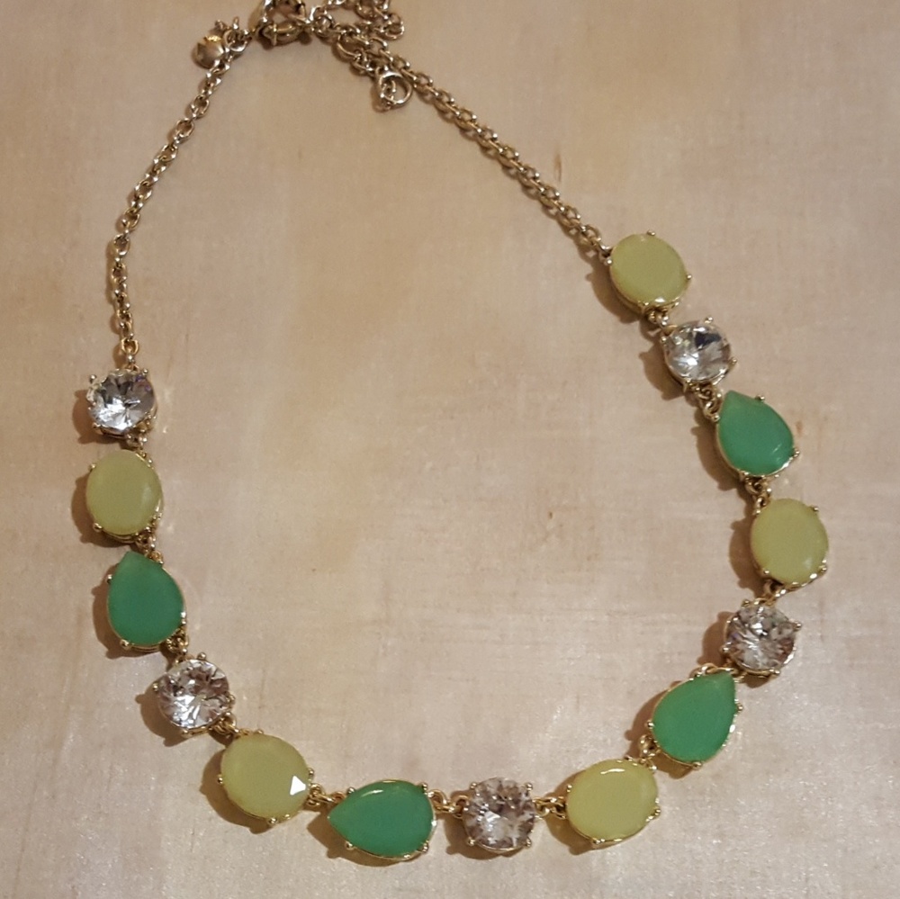 J Crew green statement necklace